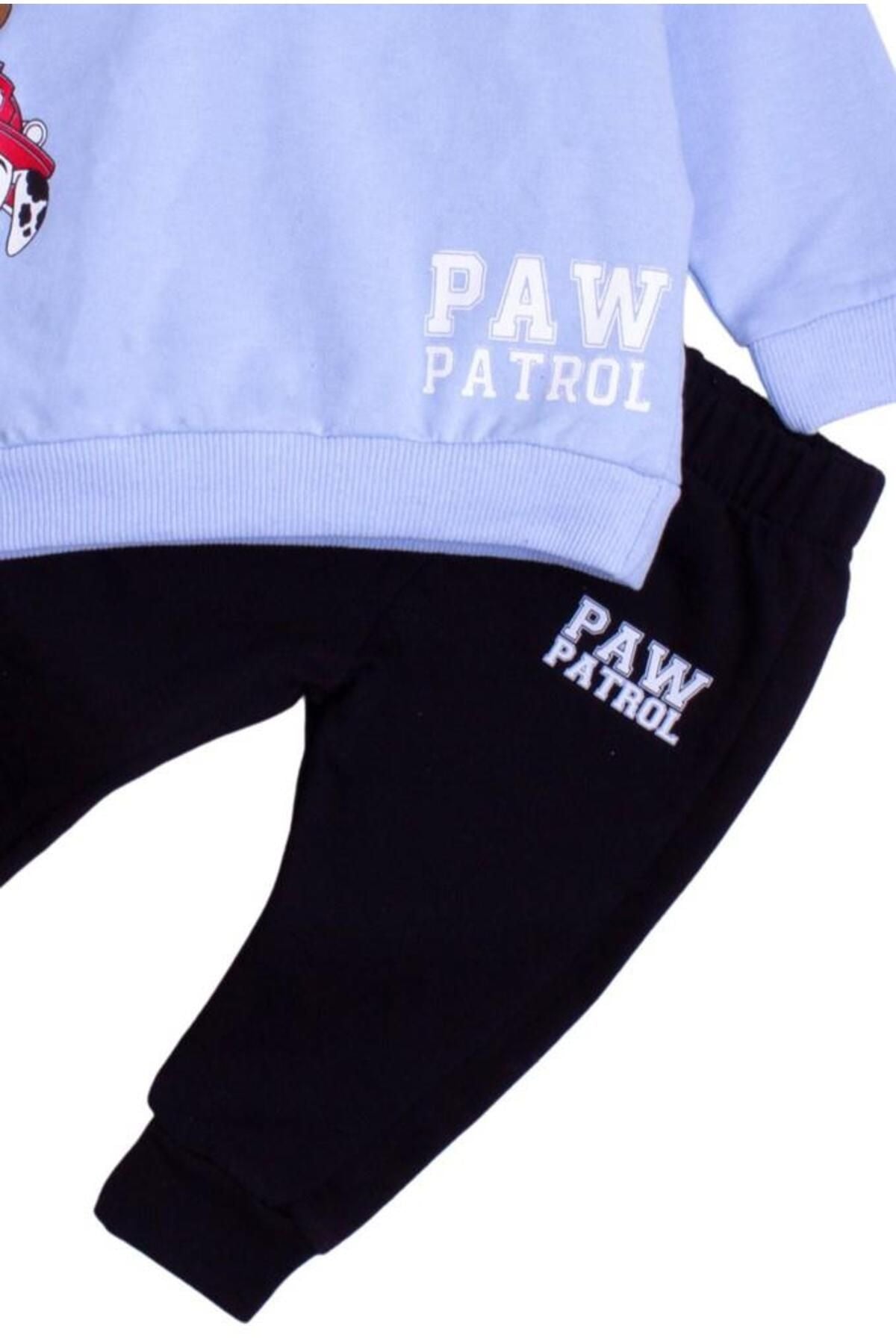 Pamuklu Paw Patrol Baskılı Tatlı Unisex Bebek&çocuk 2'li Alt Üst Eşofman Takım